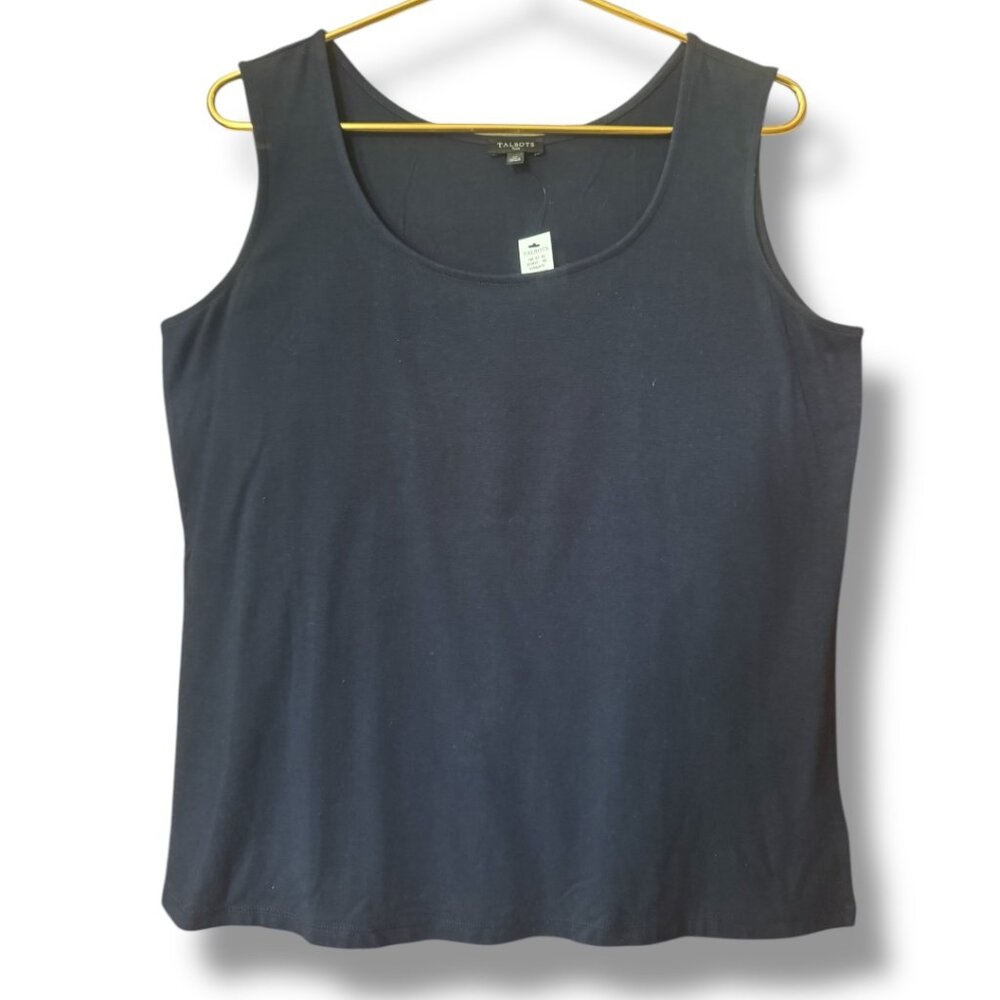 Talbots Black Sleeveless Scoop Neck Tank Top